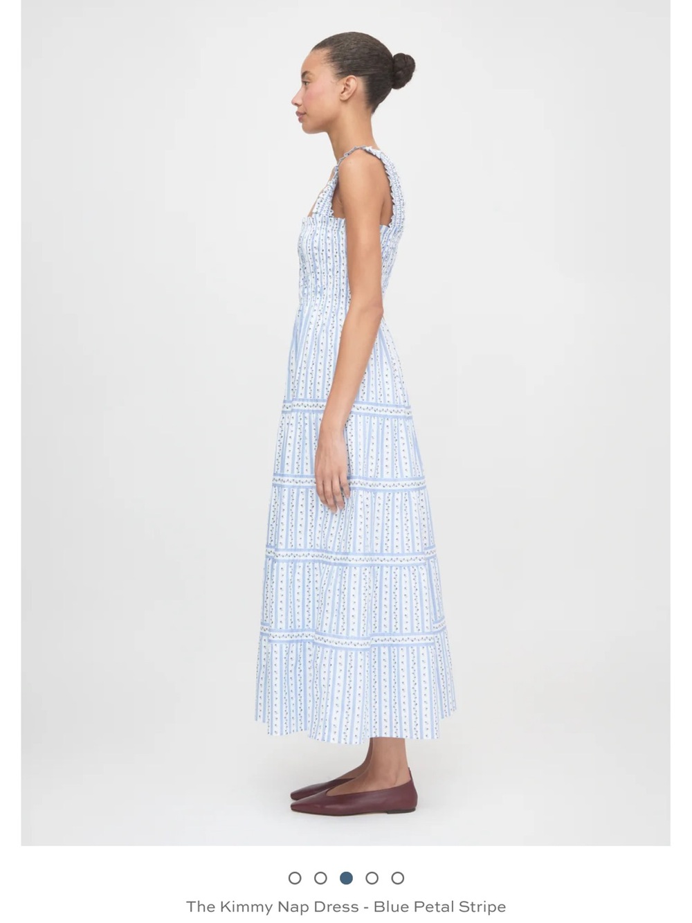 Hill House- The Kimmy Nap Dress - Blue Petal Stripe - Picture 2 of 5